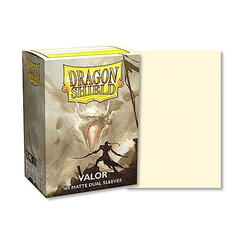 Arcane Tinmen Dragon Shield 15059 Dual Matte: Valor 100 Count Standard Size Sleeves Black
